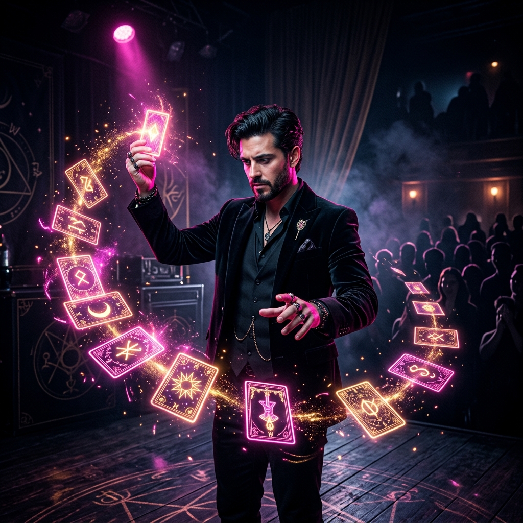 Mentalist performing live magic event
