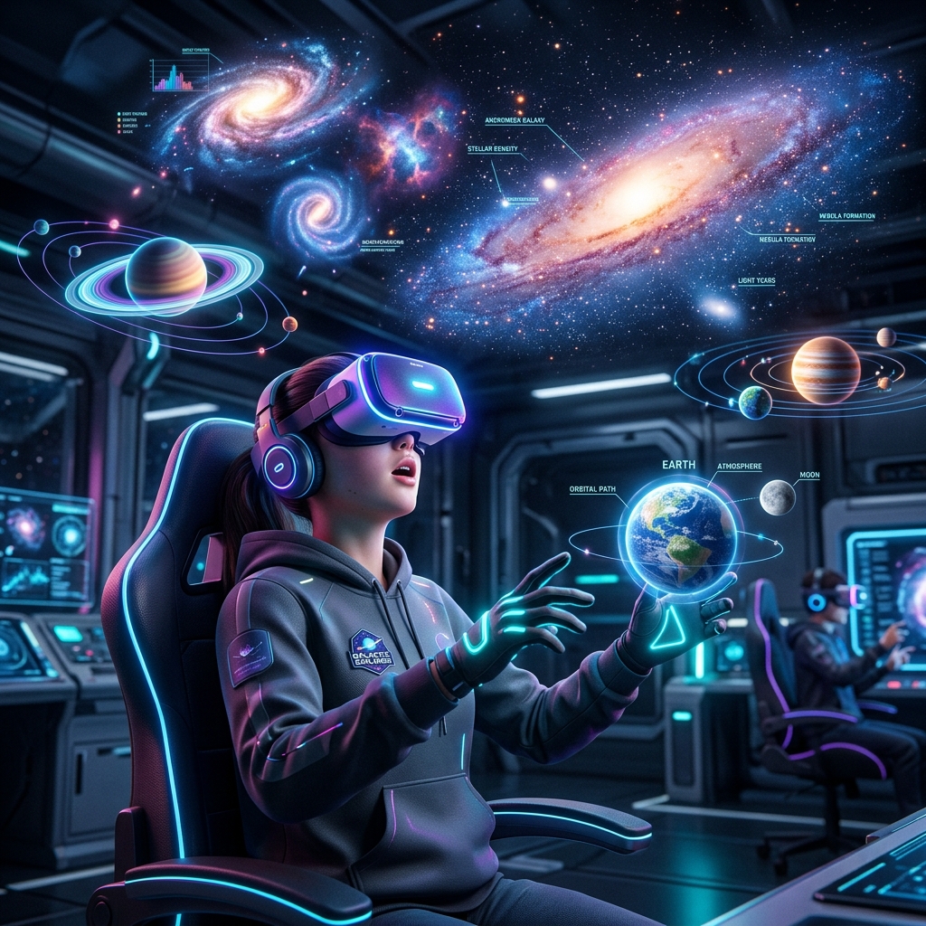 Students in academic VR session